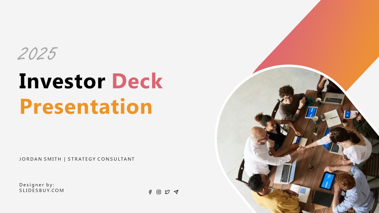 Investment Cover slide PowerPoint Template