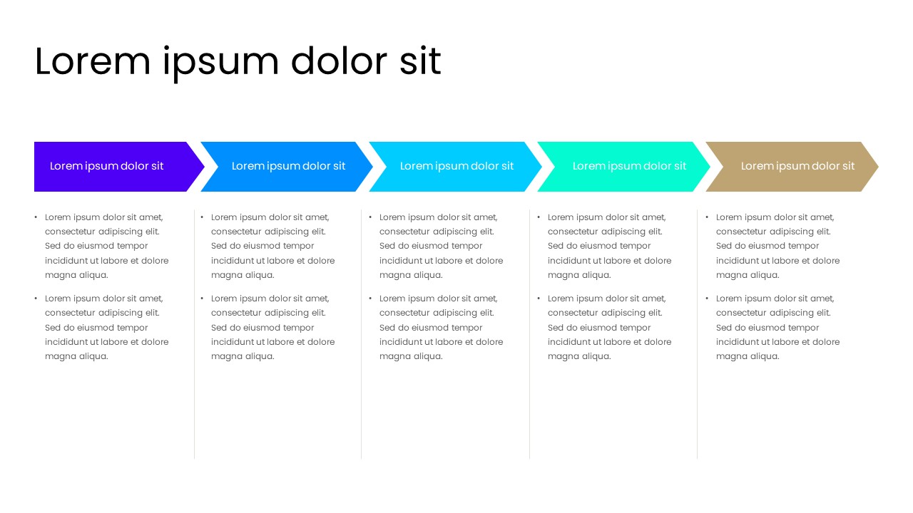 5-Step Process Infographics PowerPoint Template