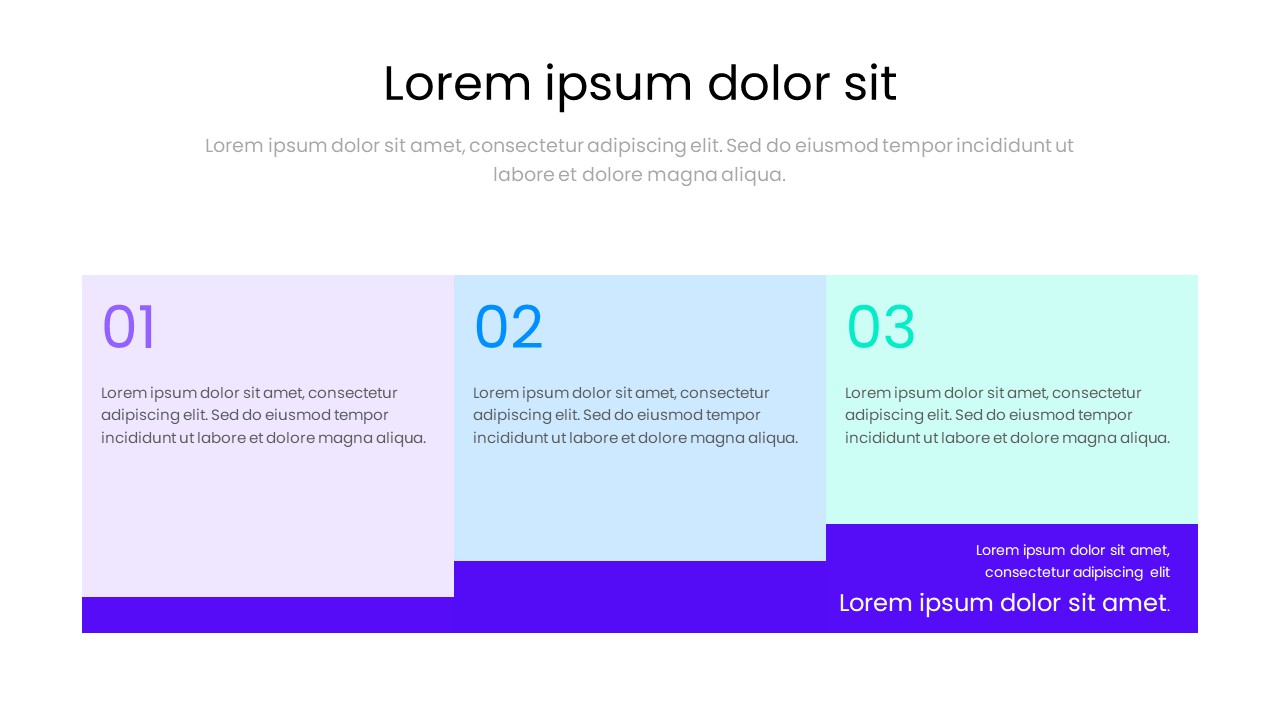 3 Step Process Presentation Slide – Modern Business Infographic Layout