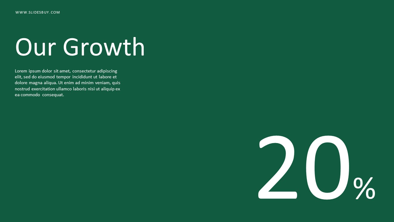 Our Growth Presentation Template – Business Growth PowerPoint Slide