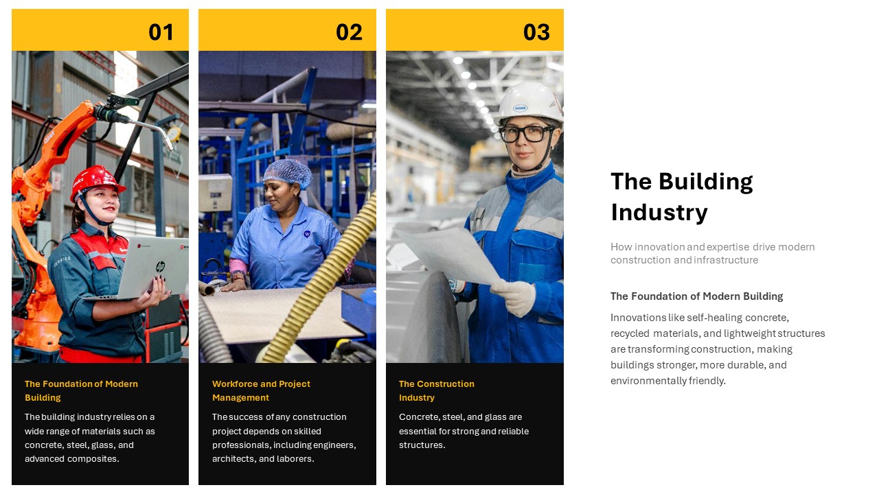 Construction & Infrastructure Overview PowerPoint Template