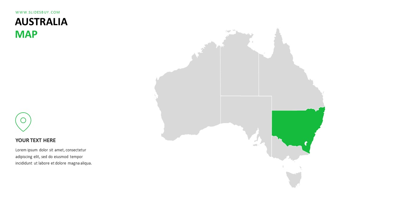 Australia Map PowerPoint Template