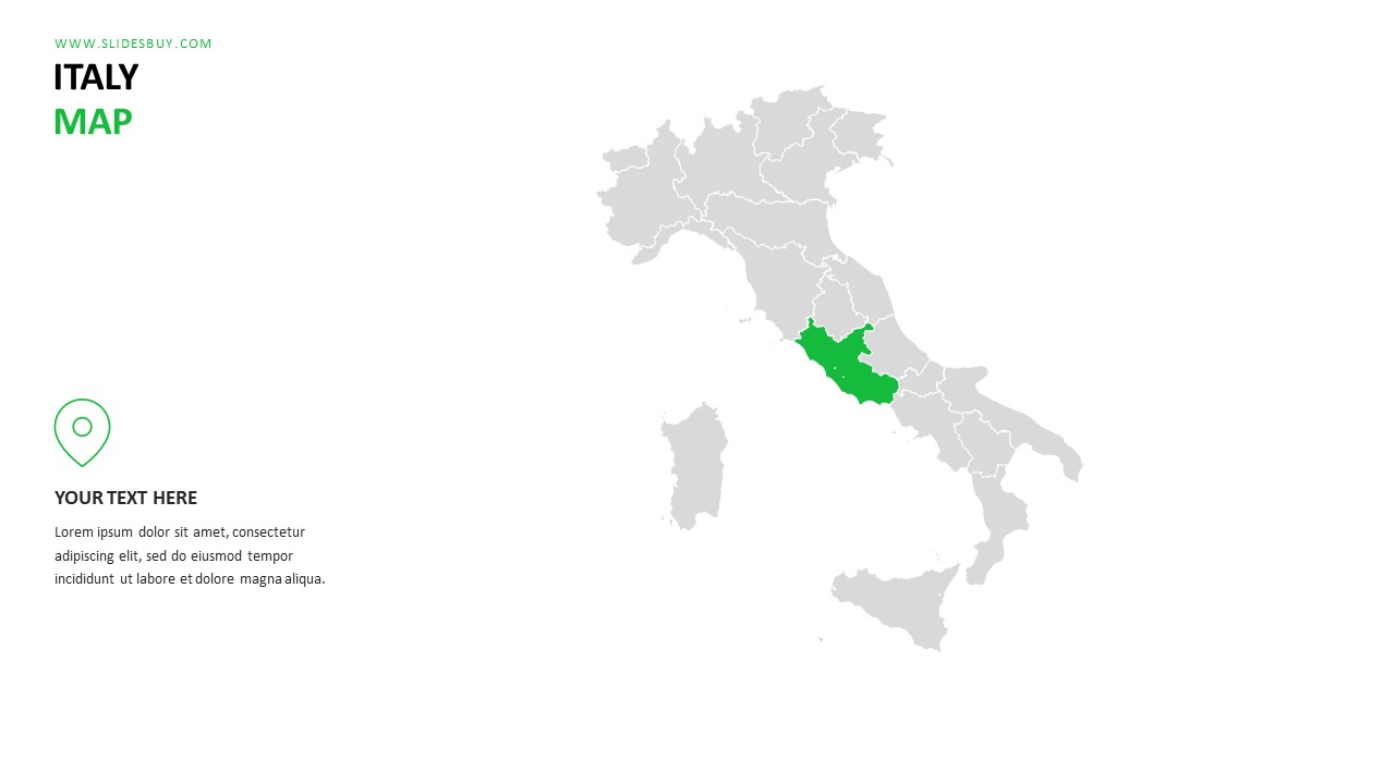 Italy Map PowerPoint Template
