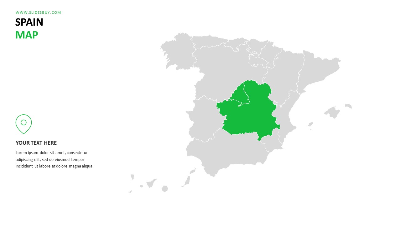Spain Map PowerPoint Template