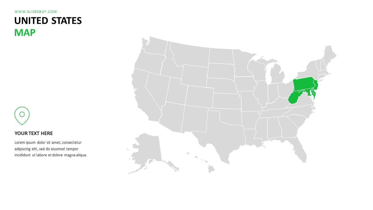 USA Map PowerPoint Template