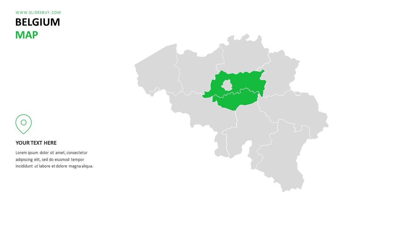 Belgium Map PowerPoint Template