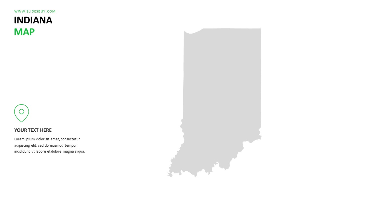 INDIANA Map PowerPoint Template