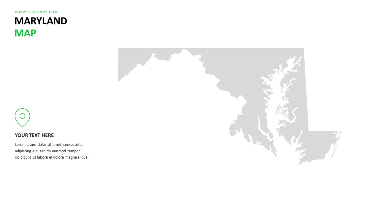 MARYLAND Map PowerPoint Template
