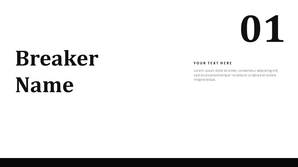 Minimalist Section Breaker PowerPoint Slide Template