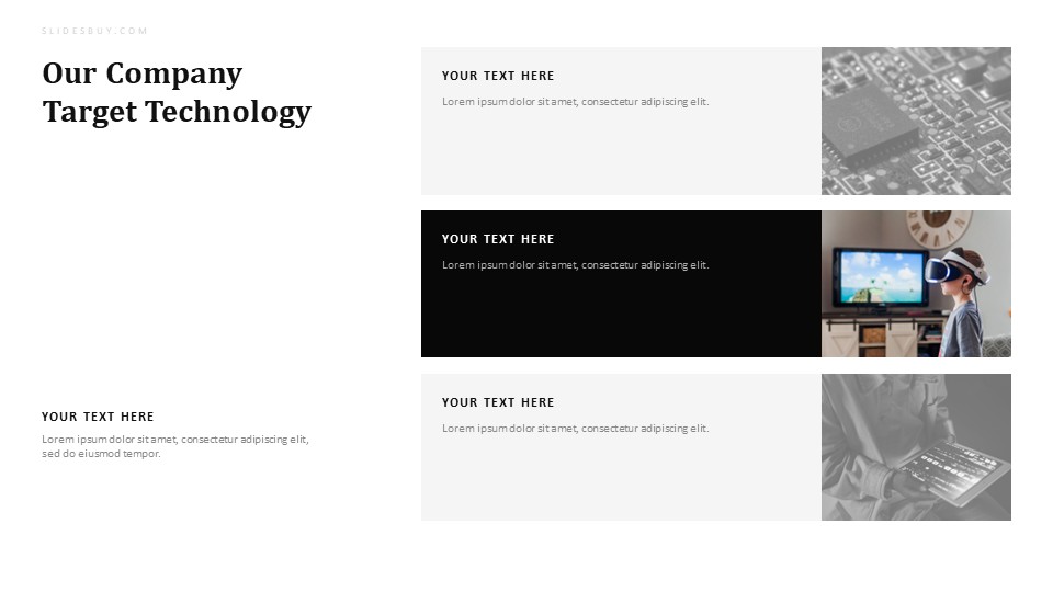 Company Target Technology PowerPoint Slide Template
